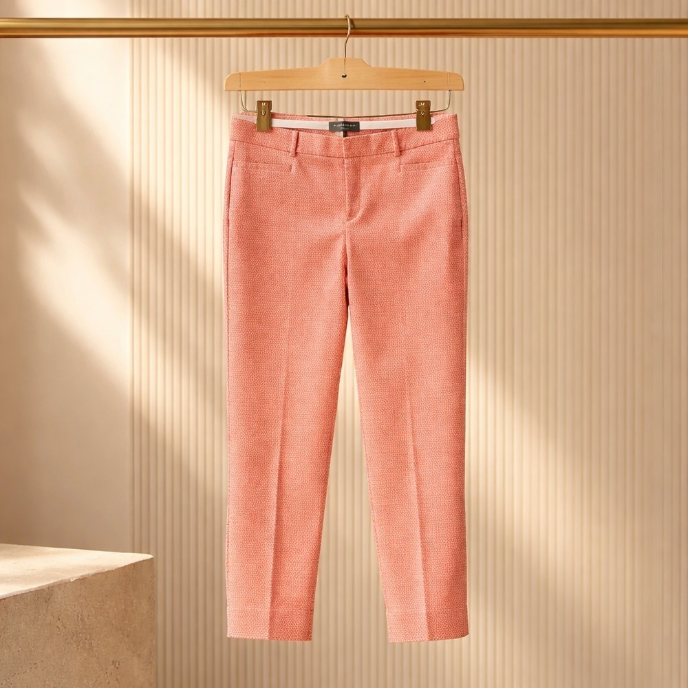 Banana Republic Women's Sloan Crop Faded Coral Slim Ankle Pants